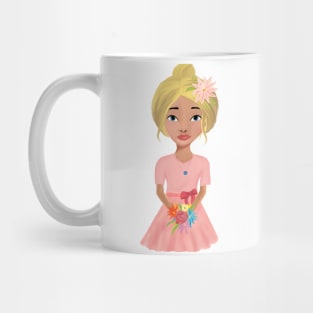 girl with flowers Mug